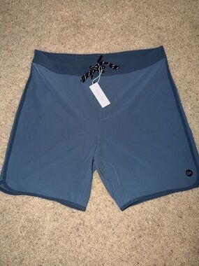 Outerknown Blue All Time Scallop Men's Board Shorts